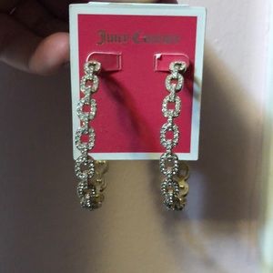 Juicy Couture gold chain earrings